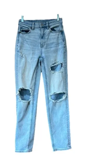 American Eagle Outfitters Mom Straight Denim Jeans Size 00 thumbnail 1