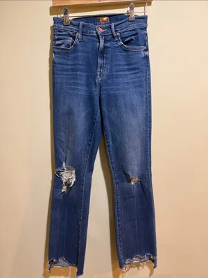 Women’s Mother The Insider Crop Step Chew Wash Dancing On Coals Jeans thumbnail 3