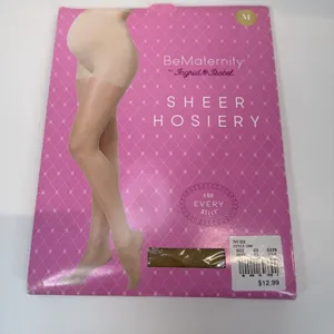 pair of Be Maternity by Ingrid & Isabel Sheer Hosiery‎ in nude, size medium thumbnail 1