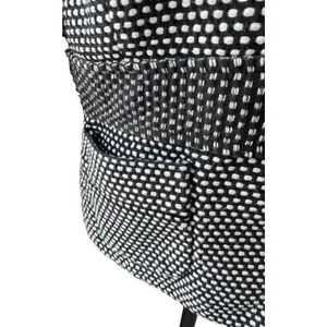 WHBM Black White Polka Dot Blazer Women's 12/14 Cotton Cropped Notch Lapel thumbnail 7