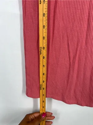 Reformation Jeans Donna Dress Pink Ribbed Side Slit Maxi Dress Size M thumbnail 9
