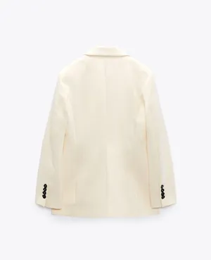 ZARA cream tailored blazer jacket nwt thumbnail 4