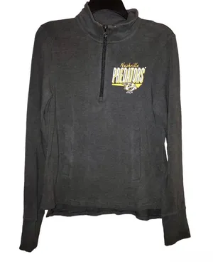 NHL‎ Nashville Predators Hockey Quarter Zip Grey Small thumbnail 1