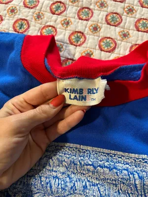 Vintage 80s 90s Cat Pajama Royal Blue Night Pajama Dress size medium/large thumbnail 5