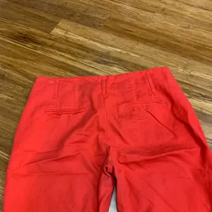 Zara Basic Red Trousers Pants High Rise‎ Utility Pockets Women Size 10 Career thumbnail 6