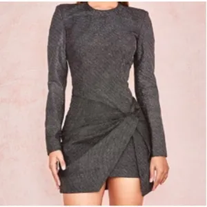 House of CB Gisella Mini Longsleeve Beaded Dress Womens New Small thumbnail 2