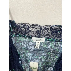 Aerie Floral Lace Trim Mini Slip Dress Size S NWT Y2K Romantic‎ Fairy thumbnail 5