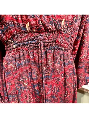 Anthropologies Chaudry Boho Paisley Smocked Waist Maxi Dress - Size Small thumbnail 3