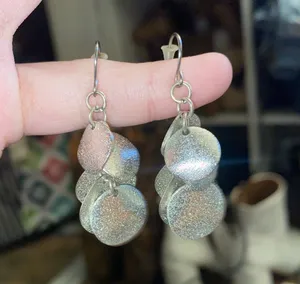 silver dangle earrings thumbnail 1