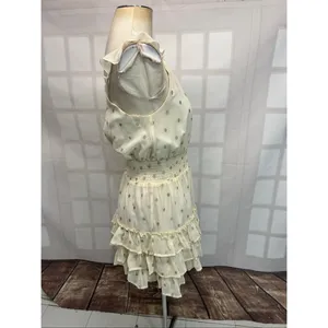 Saltwater Luxe California Gold Catherine Sleeveless Tiered Mini Dress Size Small thumbnail 8