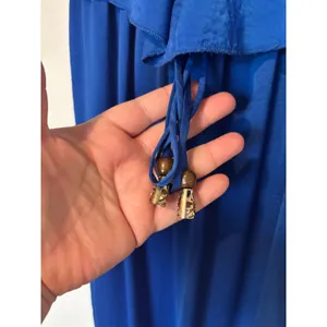 City Studio Women's Size XS Blue Double Layered Top Spaghetti Strap Maxi Dress thumbnail 4