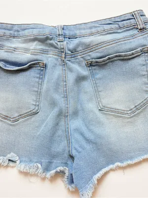 Vanilla Star Light Blue High-Rise Denim Cutoff Shorts - Women 31/13 thumbnail 4