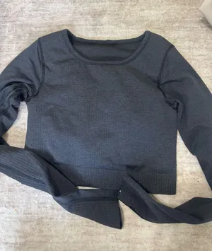 lululemon ebb to street long sleeve dark gray size 6 thumbnail 2