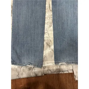 Levi's 505 distressed hem Light Wash Straight Leg Jeans size 8 casual thumbnail 9
