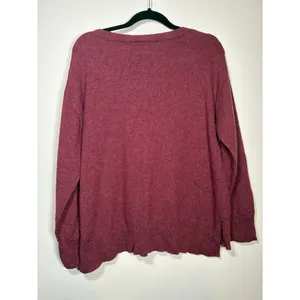 Sundance Sweater Burgundy‎ Llama Graphic Wool Blend Boho Warm Winter Large thumbnail 4