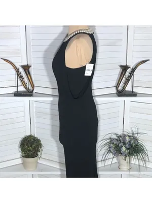 Lulus Pearl Halter Mermaid Maxi Dress Black XS NWT thumbnail 6