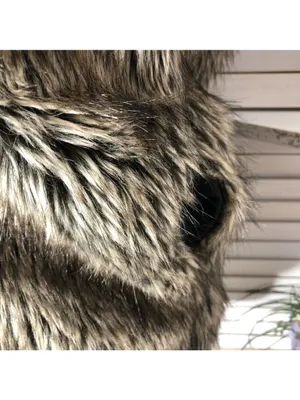 Asos Faux Fur brown vest pockets zipper ski resort travel elegant steampunk cozy thumbnail 10