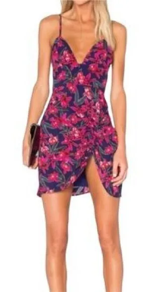 Revolve NBD Strappy Floral Bunched Mini Dress XS thumbnail 1