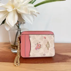 NWT‎ Coach Zip Card Case In Signature Canvas With Floral Print thumbnail 2