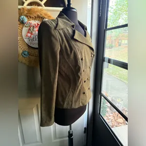 Vintage 90s Cache brushed military style blazer jacket, size medium thumbnail 4