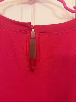 Women’s Short Sleeve Drawstring Jumpsuit in Bright Pink thumbnail 4