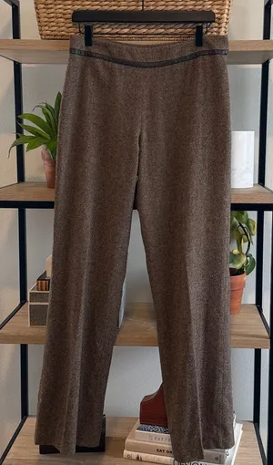 Pendleton High-Rise 100% Virgin Wool Brown Heather Career Dress Pant Trouser, 10 thumbnail 1
