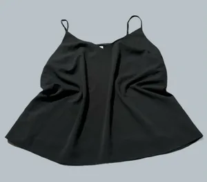 Women’s black dress shirt tank top a new day large flowy party formal sleeveless thumbnail 1