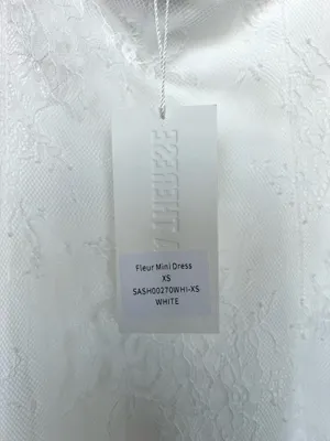 NWT Sasha Therese Fleur Mini Dress White Size XS thumbnail 8