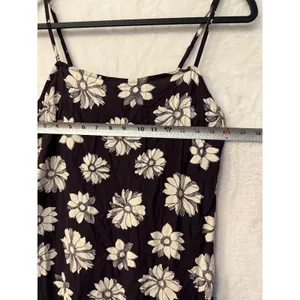 Billabong Floral Midi Dress Womens Small Black White Daisy Slip Viscose Boho thumbnail 5
