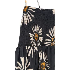 American Eagle Cami Mini Dress Womens XS Black Floral Smocked Daisy Boho Y2K 90s thumbnail 7