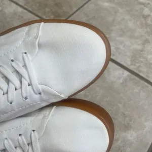 Jenni Kayne White Canvas Platform Sneakers Gum Sole Made in Portugal Size 38/8 thumbnail 12