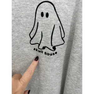 Skull House Ghost Graphic Sweatshirt Gray Will You Still Love Me XL 2XL thumbnail 4