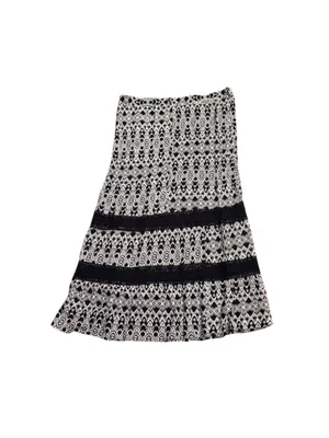 Faded Glory Maxi Skirt Women's Size XL Black White No Belt thumbnail 6