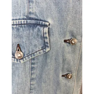 Vintage Guess Jeans USA Y2K Denim‎ Mini Dress Distressed Shacket 7 AS IS thumbnail 8