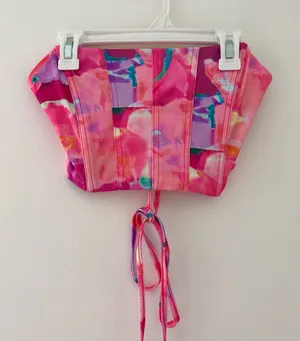 SheIn Pink Corset Top thumbnail 1