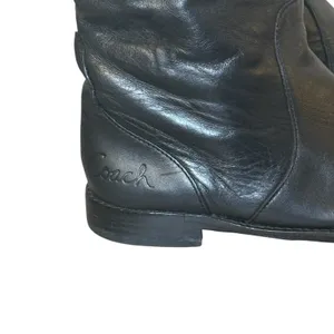 Coach Cheyenne Black Riding Equestrian Leather Over The Knee Boots 5.5 B‎ Luxury thumbnail 7
