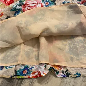 Umgee Dress Size L Tan Rose Floral Fairy Lace Sleeveless Cottage Mumu thumbnail 9