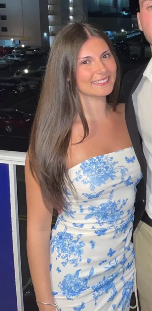 Floral Strapless Mini Dress Blue thumbnail 1