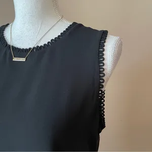 NAKED ZEBRA | Black Sleeveless Chiffon Blouse Sz M thumbnail 6