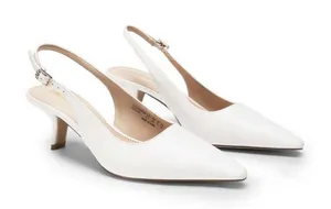 Kitten Heels White Size 6.5 thumbnail 1