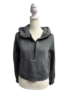 Lululemon Scuba Oversize Half 1/2 Zip Hoodie Sweatshirt Gray Grey XS/S thumbnail 2