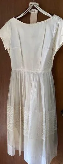 50s white midi dress Size XS thumbnail 1