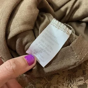 Scully Beige Lace Crochet Knit Asymmetrical Hem Forrest‎ Fairy Grunge Tunic Top thumbnail 8