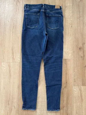 American Eagle AE Curvy Hi-Rise Skinny Jegging Size 14 X-Long Dark Wash Stretc thumbnail 2