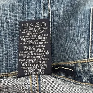 Vintage Y2K Squeeze Size 11 12 Short Micro Mini Blue Jean Cotton Denim Skirt thumbnail 8