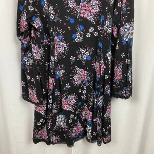 Torrid Black&Pink Floral Challis Mini Dress Sz.24W thumbnail 11