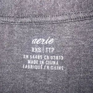 Aerie Midi Dress Women's XXS Gray Ribbed Henley Long Sleeve thumbnail 4