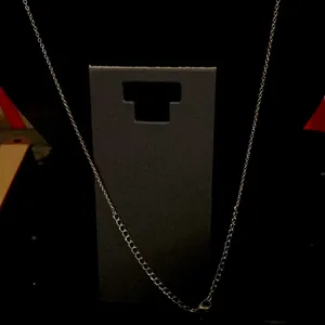 Silver tone cross necklace thumbnail 3