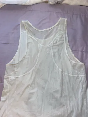 lululemon athletica White Scoop-Back Performance Tank thumbnail 4