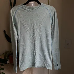 Lululemon Blue Longsleeve Rest Less Shirt thumbnail 3